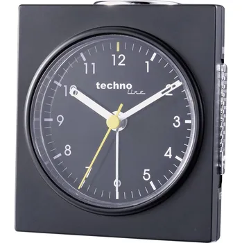 Budík Techno Line Model Q schwarz Quartz budík černá (matná) časů buzení 1