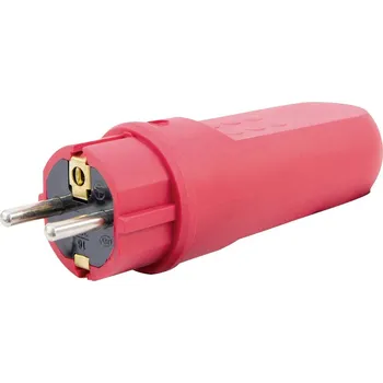 Elektrická zásuvka REV 0512099555 zástrčka guma 250 V tmavě červená IP44
