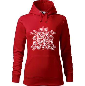 Dámská mikina Mikina - Hasičský znak s lvem Barva: Červená (07), Velikost: XXL, Střih: Dámské