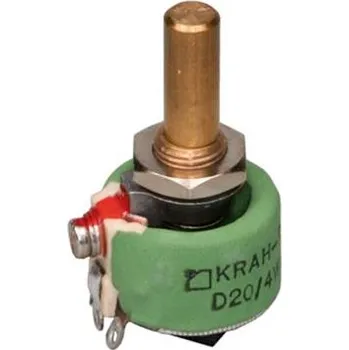 Potenciometr KRAH D 20/4W 10procent 22R, D 20/4W 10procent 22R drátový potenciometr, 4 W, 22 Ω, 1 ks