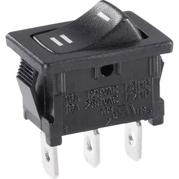 vypínač TRU COMPONENTS 1587512 kolébkový spínač TC-R13-66C-02 250 V/AC 6 A 1x zap/zap s aretací 1 ks