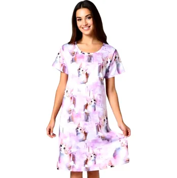 Dámská noční košile Dámská Noční Košile FOLTÝN DKHL 349 Velikost: 4XL, Materiál: Krátký rukáv