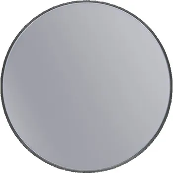 Zrcadlo Erga Round, kulaté zrcadlo 50cm, černý rám, ERG-V01-ROUND-5050-BK