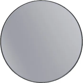Zrcadlo Erga Round, kulaté zrcadlo 60cm, černý rám, ERG-V01-ROUND-6060-BK