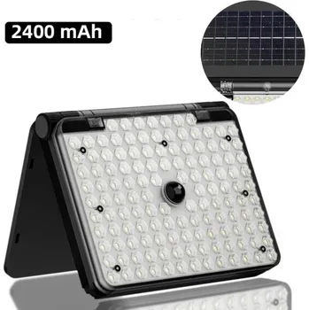 Nástěnné svítidlo Solární LED venkovní světlo 16,5 x 13 cm 2400 mAh Pohybový senzor 3 režimy IP65 Nástěnné světlo na zahradu