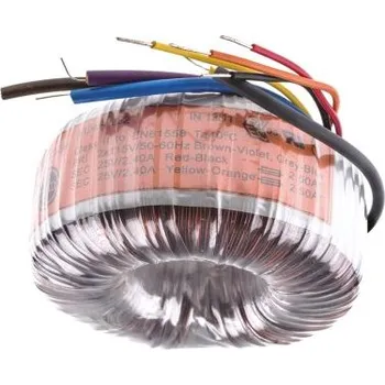 Transformátor Toroidní transformátor, počet výstupů: 2, sekundární napětí: 2 x 25V ac, Kabely, 93 (Dia.) x 46mm