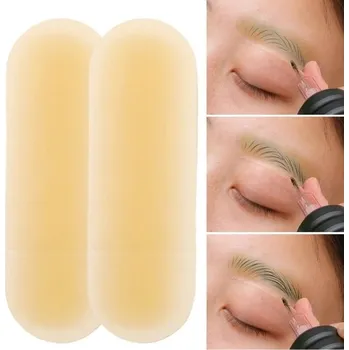 Tetovací strojek Silikonové tréninkové podložky na obočí 10 ks 60 × 20 mm Pružné cvičné náplasti pro nácvik úpravy obočí