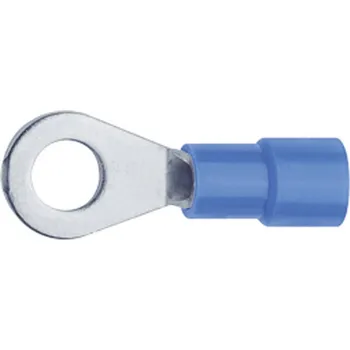 Kabelové oko Klauke 6308 kulaté kabelové oko Průřez (max.)=2.50 mm² Ø otvoru=8.4 mm částečná izolace modrá 1 ks