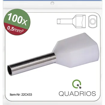Quadrios 22C433 dutinka 0.5 mm² částečná izolace bílá 1 sada