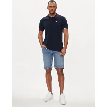 Pánská móda Tommy Jeans Polokošile Flag DM0DM12963 Tmavomodrá Regular Fit S