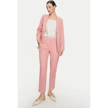 Dámské kalhoty Tommy Hilfiger Kalhoty z materiálu Core WW0WW39723 Růžová Straight Fit 34