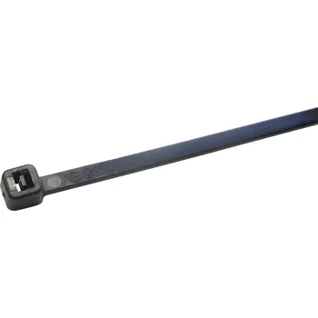 Organizace kabelů WKK 110196071, 110196071, stahovací pásky, 4.80 mm, 300 mm, černá, odolná vůči UV záření, 100 ks