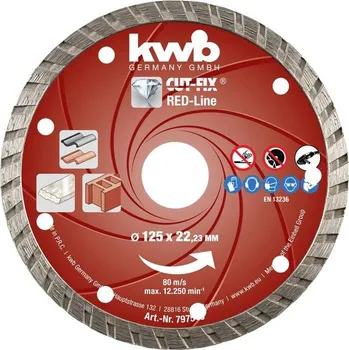 kwb 797540 diamantový řezný kotouč Průměr 125 mm Ø otvoru 22 mm mramor, keramika, obklady 1 ks