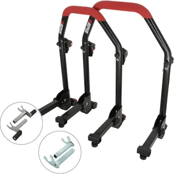 SEFIS M20U sklopný pojízdný univerzální moto stojan přední a zadní set - 2v1 / háky