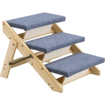 Železářství Vevor Schůdky pro psy a kočky, 3 stupně, nosnost 68 kg, skládací do plochy