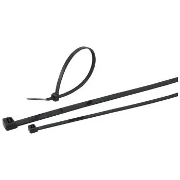 Stahovací páska Kabelová vázací páska 300mm 7,6 mm Černá PP RS PRO