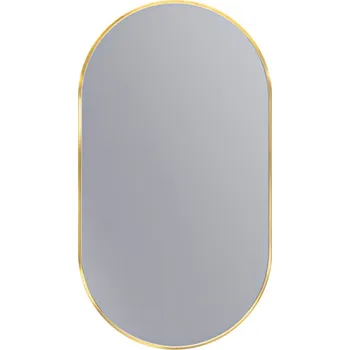 Zrcadlo Erga Oval, oválné zrcadlo 50x90cm, zlatý rám, ERG-V01-OVAL-5090-GD