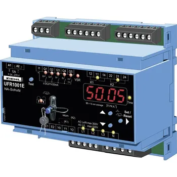 Relé Ziehl UFR1001E napěťové a frekvenční relé Počet reléových výstupů: 2 Počet digitálních vstupů: 1