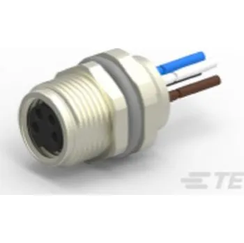 Elektrický konektor Kulatý konektor, počet kontaktů: 4, Zadní, velikost: M8 TE Connectivity, pohlaví kontaktu: Vnitřní Zásuvka, řada: T4,