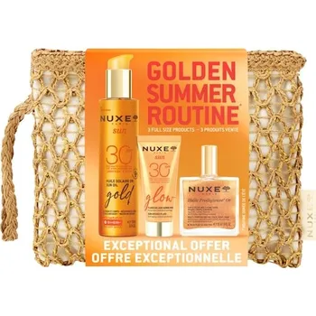 Kosmetická sada Nuxe Pece-o-oblicej SunSada Golden Summer Routine Sun Oil Gold SPF30 150ml + Sun-Kissed Fluid Huile Prodigieuse Or 50 ml 1 Stk. (1 428,00 Kč / 1 ks.)