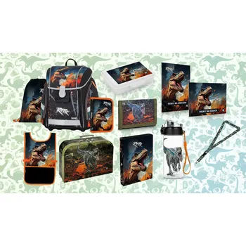 Školní batoh DINOSAURUS Oxybag Školní set 12 ks PREMIUM Light Dino sada batoh, penál, sáček a doplňky 0-87726/012/01