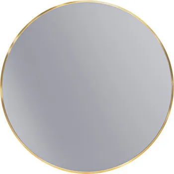 Zrcadlo Erga Round, kulaté zrcadlo 80cm, zlatý rám, ERG-V01-ROUND-8080-GD