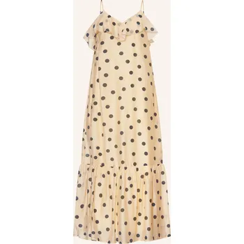 Dámské šaty Mrs & Hugs Dámské Šaty S Volány, krémová / černá, 34