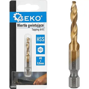 Závitořezný nástroj Geko Závitník HSS M5 x 0,8 mm HEX (50/250)