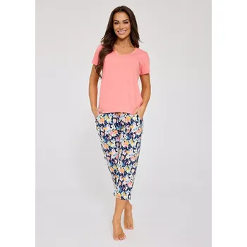 Pyžamo Cornette 875/338 Violetta kr/r M-2XL Růžová XXL