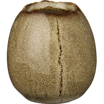 Váza Ib Laursen Mini vázička Egg-shaped Brown 6,5 cm
