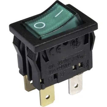 interBär 3634-250.22 kolébkový spínač 3634-250.22 250 V/AC 10 A 2x vyp/zap s aretací 1 ks