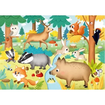 Puzzle Puzzle lesní zvířátka XL 15 dílků DINO