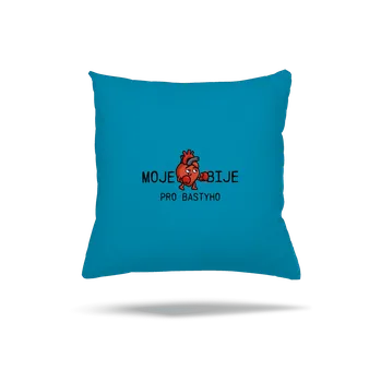 Polštář Bastard Moje srdce bije polštář Blue Turquoise