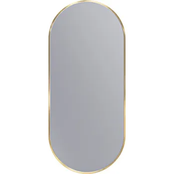 Zrcadlo Erga Oval, oválné zrcadlo 40x90cm, zlatý rám, ERG-V01-OVAL-4090-GD