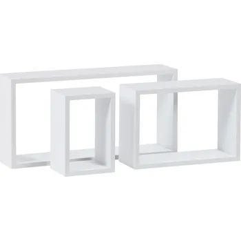 police MOB Set 3 nástěnných polic Artium Pentiassa (bílá matná)