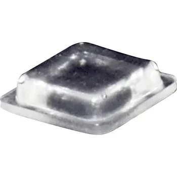 TOOLCRAFT PD2100C podstavná nožka přístrojová samolepicí, čtvercová transparentní (d x š x v) 10 x 10 x 2.5 mm 1 ks