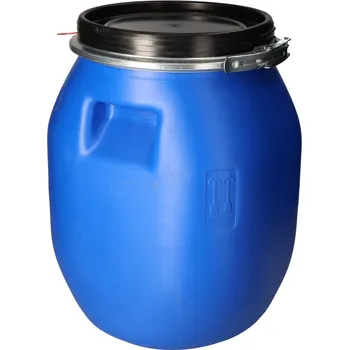 Sud Plastový sud s víkem, kvadratický, modrý, 30 litrů