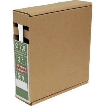 Quadrios 25CA489 smršťovací bužírka s lepidlem bílá 7.9 mm 2.6 mm Poměr smrštění:3:1 5 m