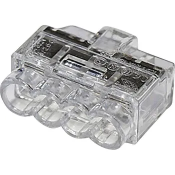HellermannTyton 148-90038, HCPM-4, kabelová svorka, 1-2.5 mm², kontakty 4, transparentní, 1 ks