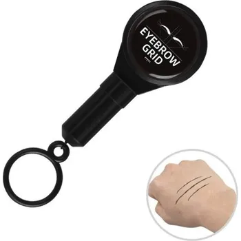 Tetovací strojek Značkovací měřicí nit na obočí s barvou Plastový aplikátor s napnutou nití pro přesné vyznačení tvaru obočí černá