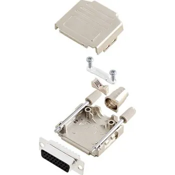 TRU COMPONENTS TCDPPK15MHDS26K 7709072 sada D-SUB zásuvková lišta 180 ° Pólů: 26 pájecí kalíšek 1 ks