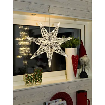 Dekorativní svítidlo Konstsmide 6110-103 hvězda teplá bílá LED bezbarvá Energetická třída (EEK2021): F (A - G)