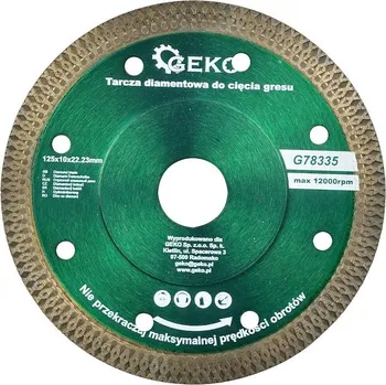 Řezný kotouč Geko Diamantový kotouč 125x10x22,23 mm pro řezání dlažby (100)