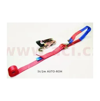 Auto-moto upínací popruhy pro uchycení vozidel za ráfky (50 mm, 2 m, 5 t, řáčna + otočný hák, hák + oko) - ČR