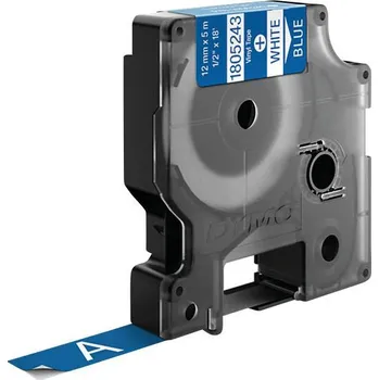 Kotouček do pokladny a tiskárny štítků páska do štítkovače DYMO IND RHINO 1805243 vinyl Barva pásky: modrá Barva písma:bílá 12 mm 5.5 m