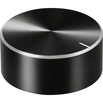 TRU COMPONENTS TC-11696524 otočný knoflík s označením černá (Ø x v) 40 mm x 17 mm hliník, plast 1 ks