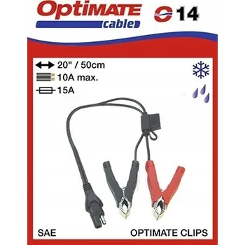Tecmate OptiMate O-14 kabel s bateriovými kleštěmi 50 cm