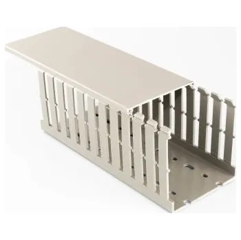 Kabelové rozdvojky Drážkovaný kabelovod PVC Otevřený barva Šedá 125 mm x 75mm x 2m Beta Duct