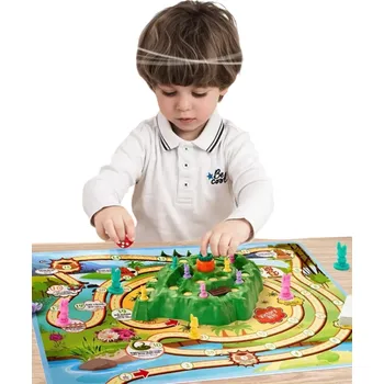 Kreativní stolní hra Past na Králíčky – Zábavná hra s 4 pasti, rozvoj logiky a reflexů, ideální pro děti a rodinné večery