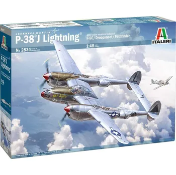 Plastikový model Lockheed P-38J Lightning (F-5E) E.T.O. - Italeri Model Kit 2834